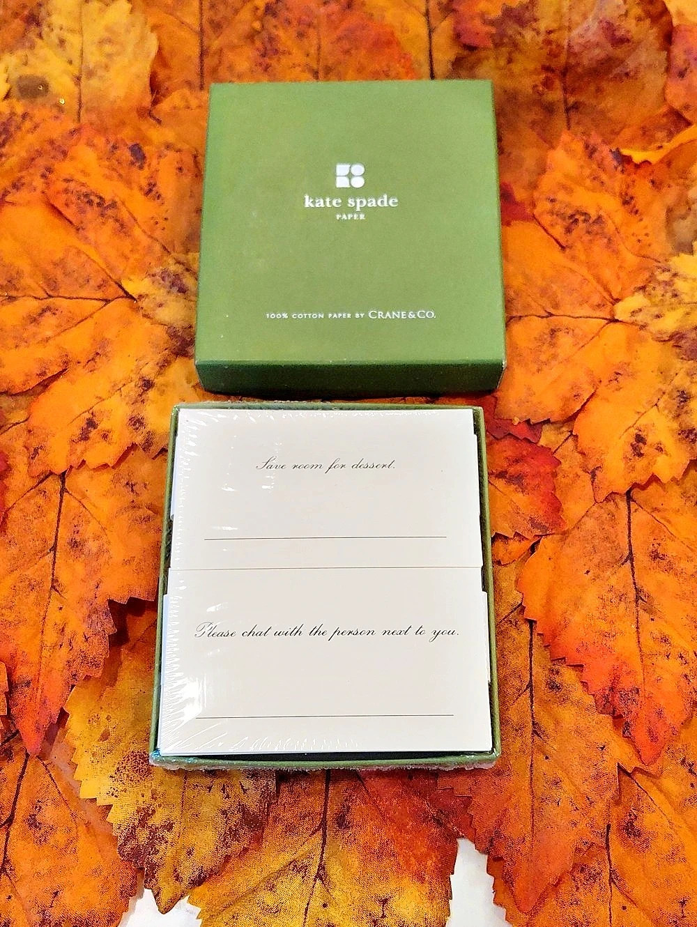 kate spade Word Placecards Green NWT